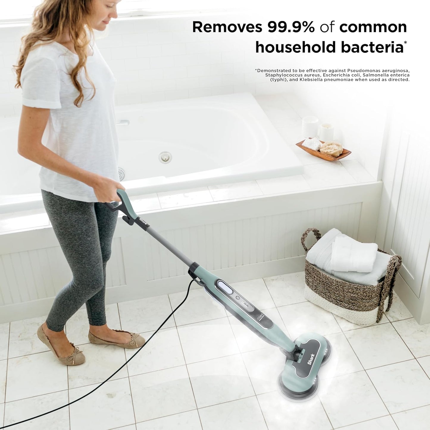 Shark® Steam & Scrub Mop – All-in-One Steam Mop with LED Lights, XL Tank & 8 Cloths
